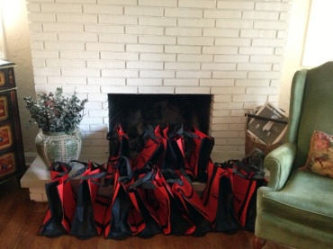 The swag bags were set by the chimney with care...